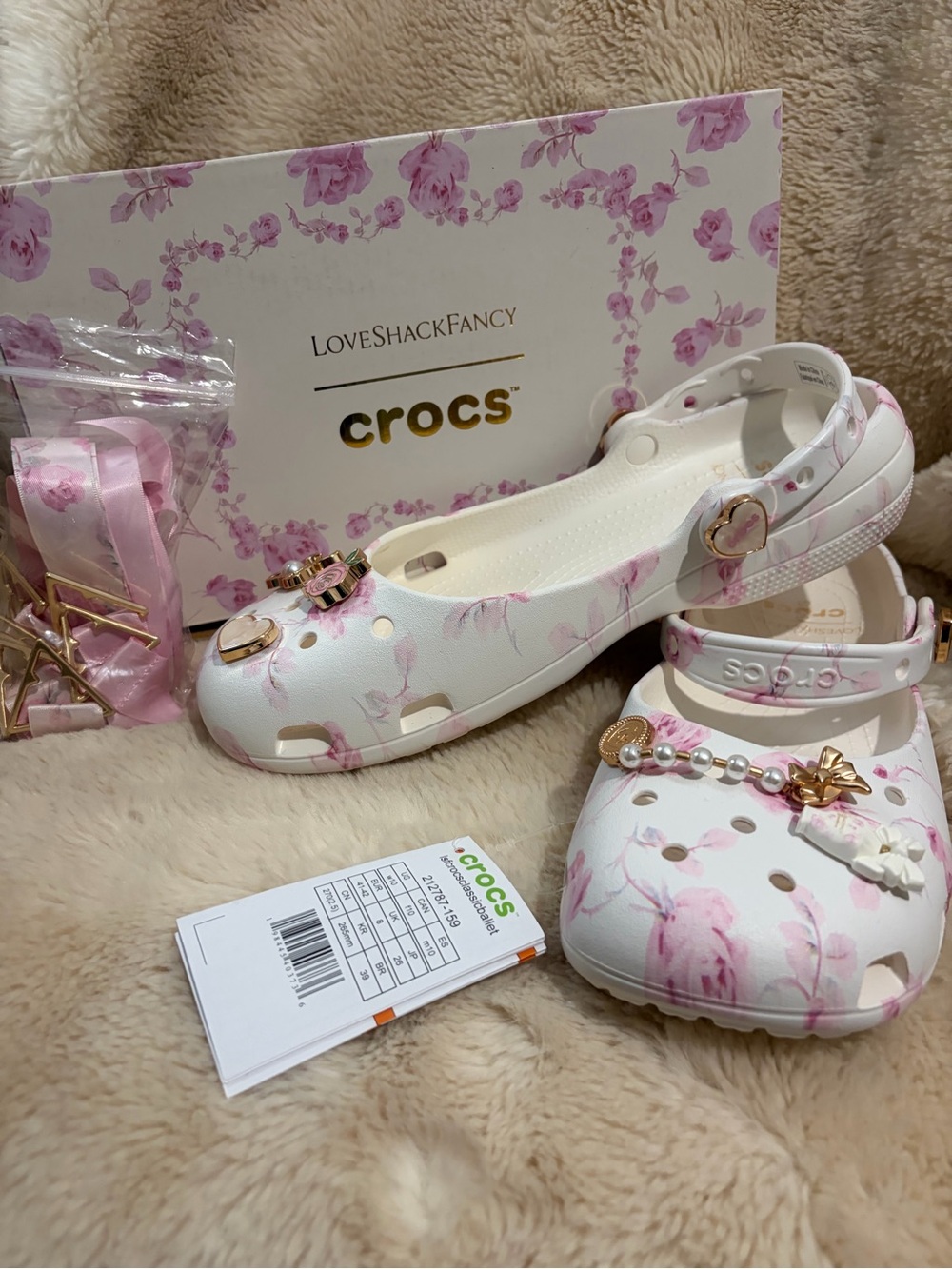 LoveShackFancy x Crocs Ballet Flats Size 10 - Picture 1 of 9